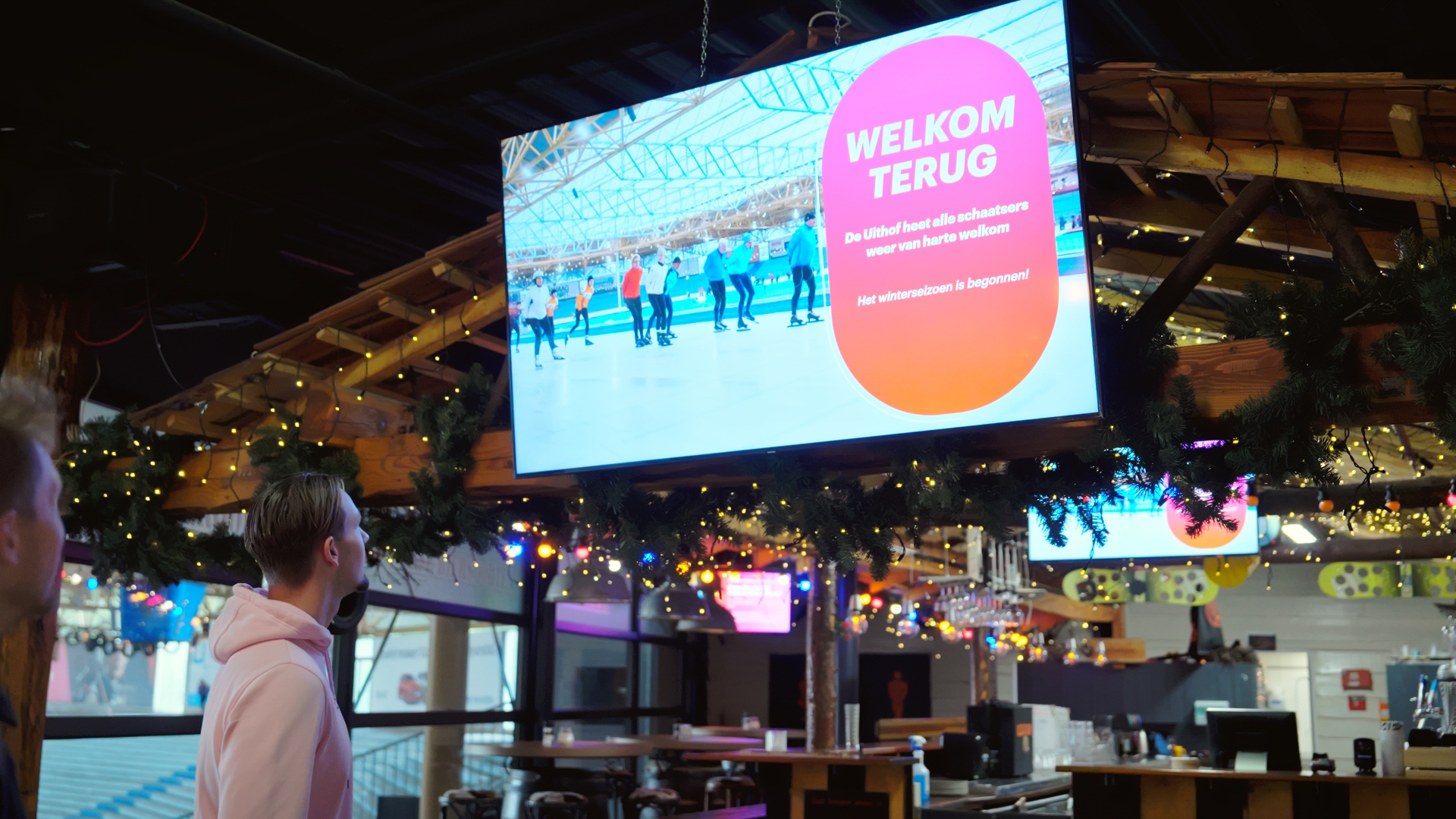 Narrowcasting scherm in de Uithof door de narrowcasting expert marketing in beeld!