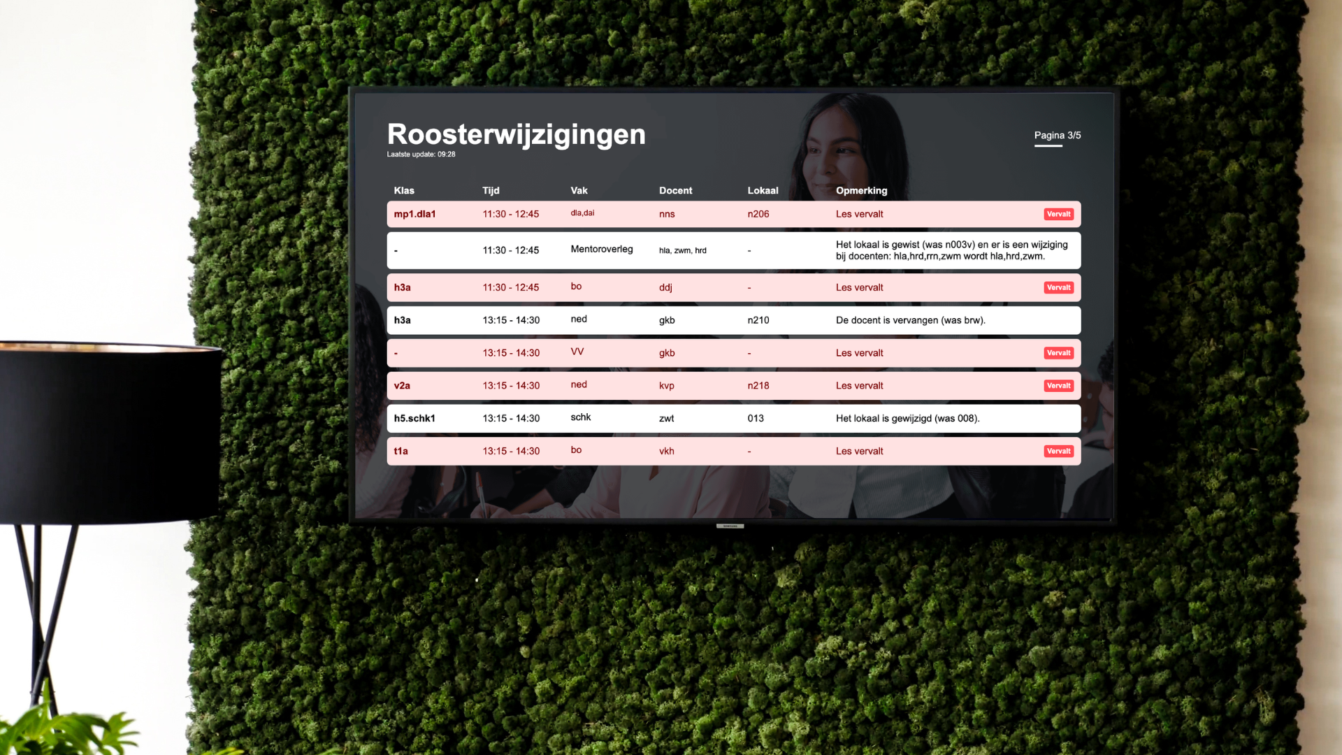 Toon actuele roosterwijzigingen door onze koppeling met Zermelo & Xedule