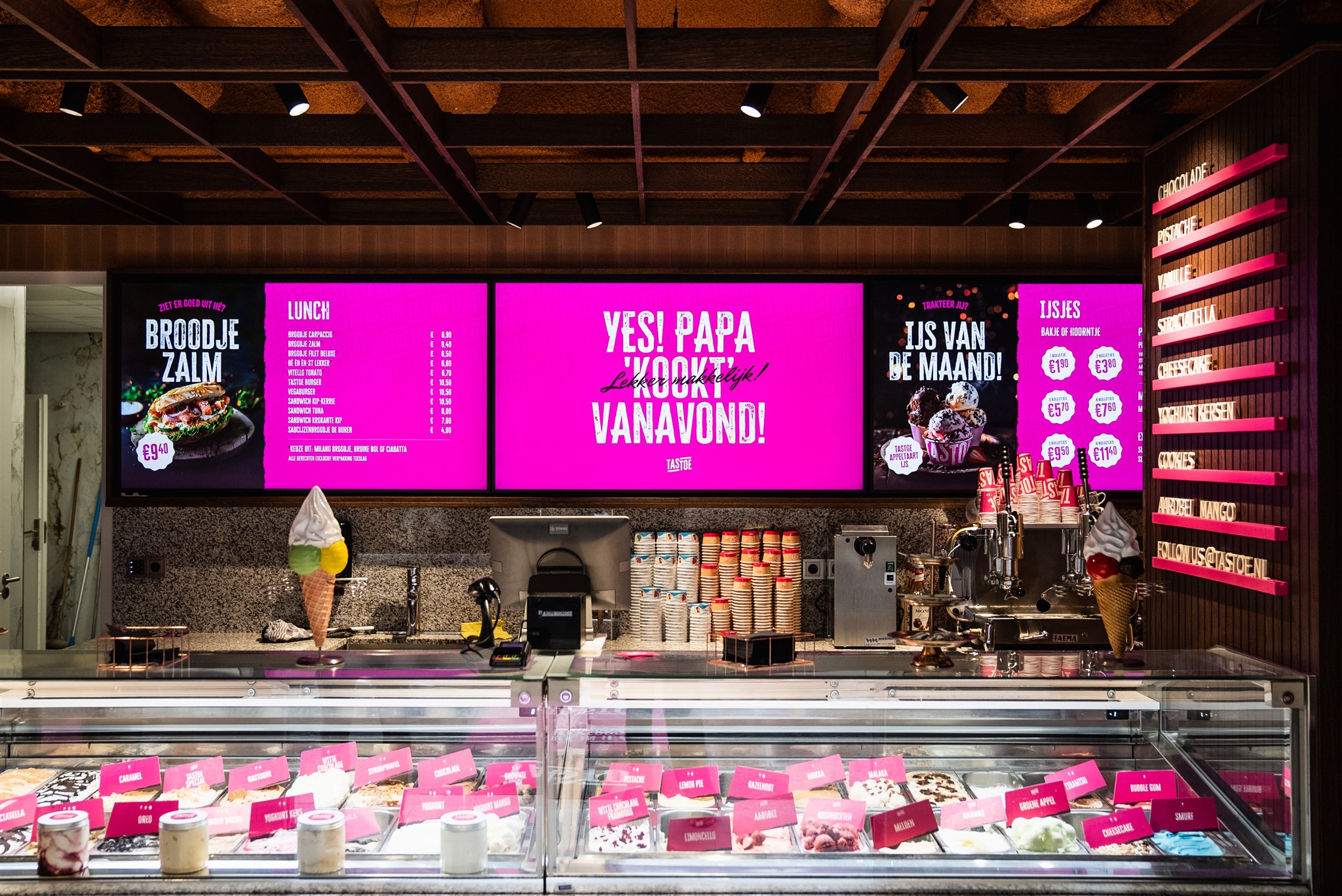 Menuschermen bij Tastoe van Marketing in Beeld