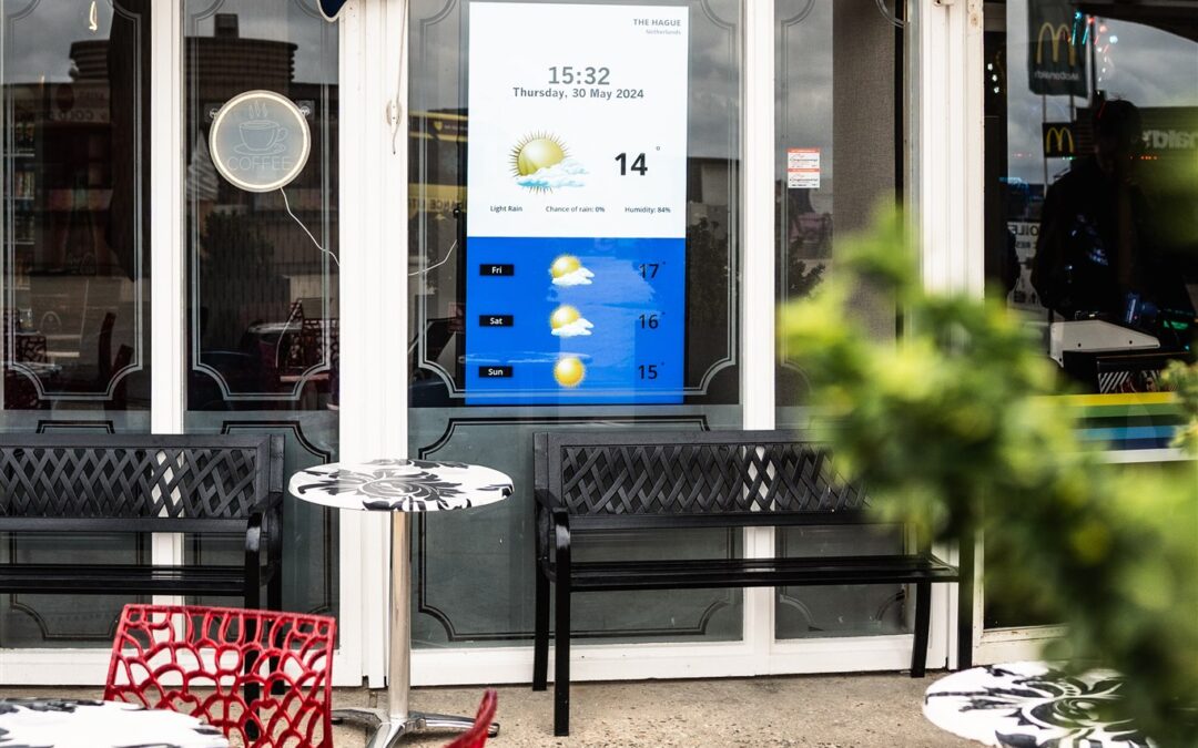 Etalage Schermen Marketing in Beeld
